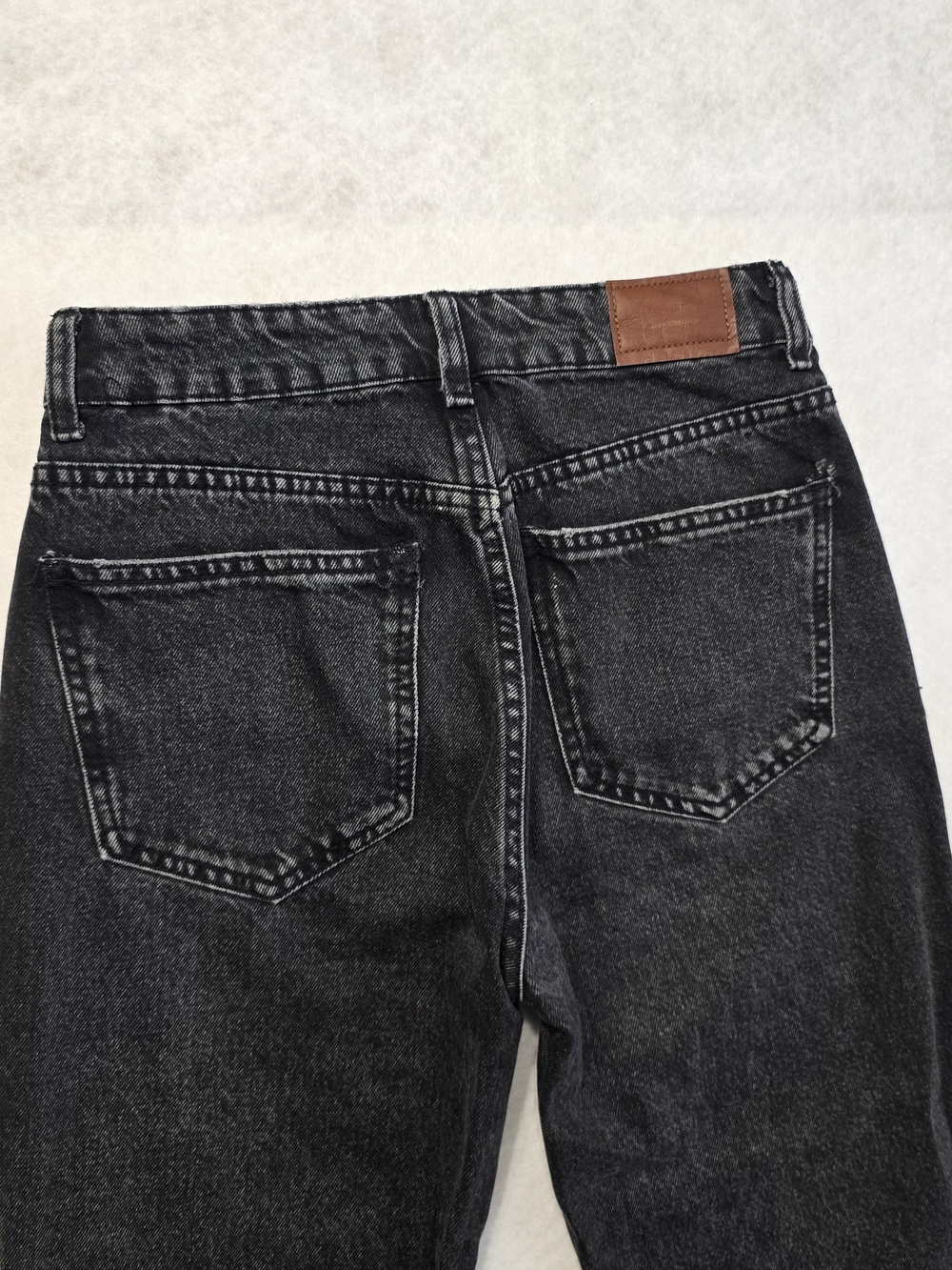 Bershka Black Slim Straight Jeans with Knee Rip - Picture 12 of 12